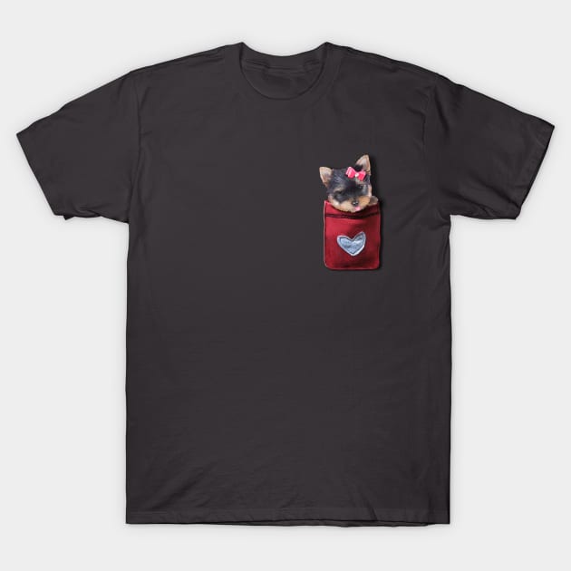 Puppy in my pocket T-Shirt by inshapeuniverse